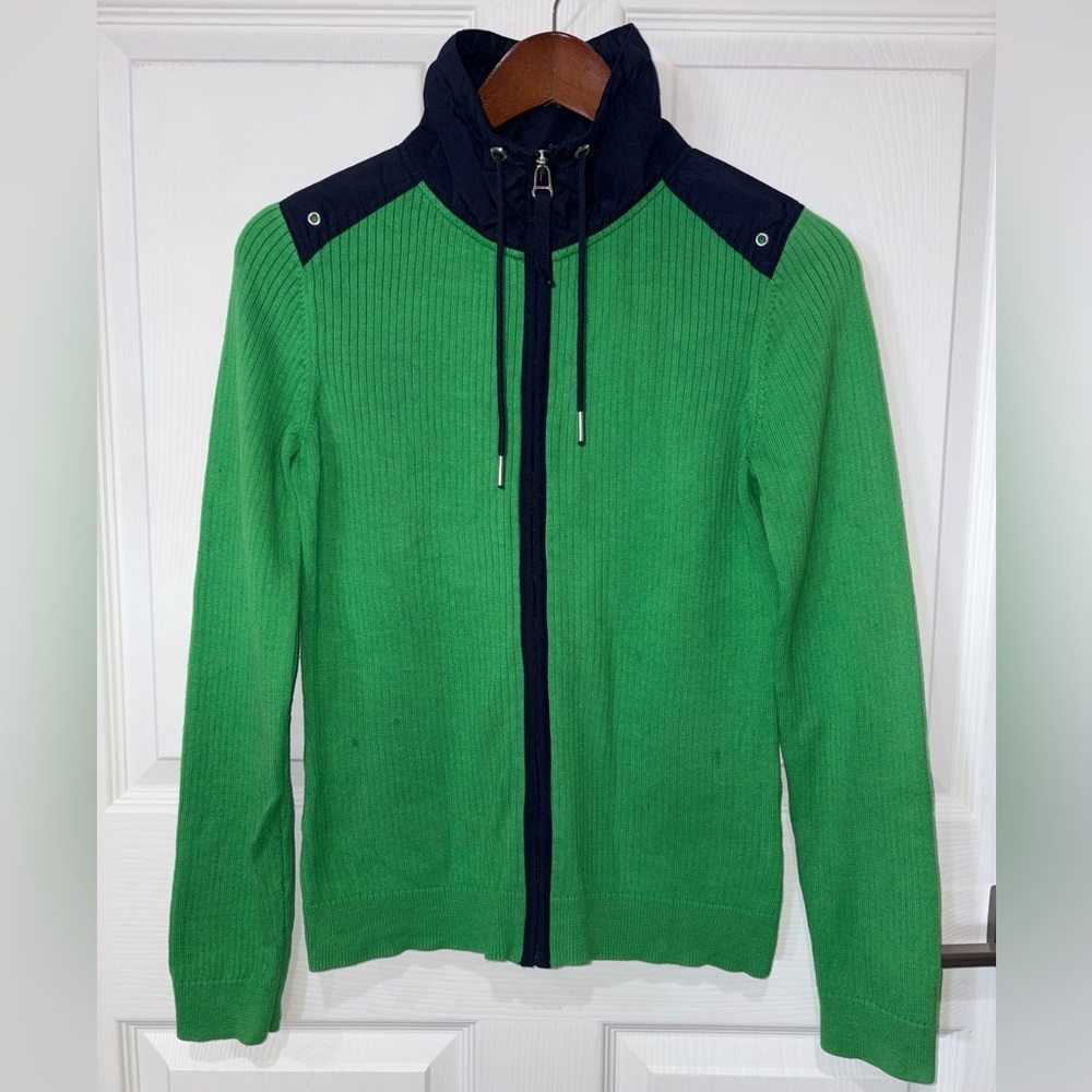 Lauren Active L-RL 100%cotton size M ribbed zip up